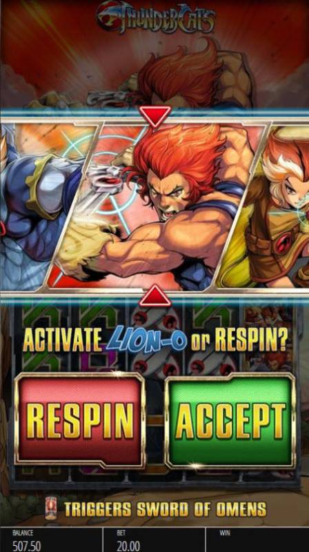 Thundercats Big Bonus Slots Activate feature or re-spin