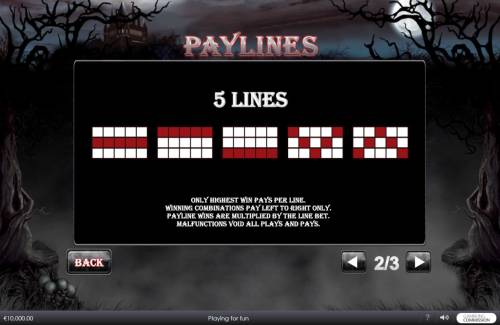 Vampire Princess of Darkness Big Bonus Slots Paylines 1-5