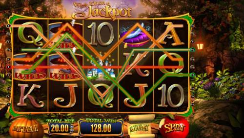 Wish Upon a Jackpot Big Bonus Slots Multiple winning paylines triggers a 128.00 big win during the Puss in Wilds feature!