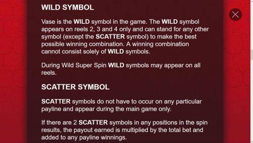 Wu Lu Cai Shen Big Bonus Slots Wild and Scatter Symbols Rules