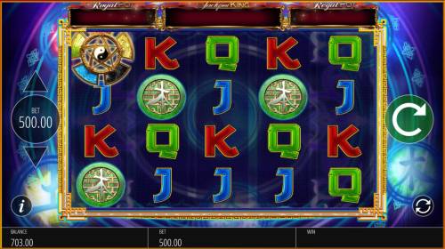 Wu Xing Big Bonus Slots Main game board featuring five reels and 40 paylines with a $10,000 max payout.