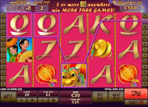 Wu Long Big Bonus Slots An x6 multiplier awarded during the free game feature