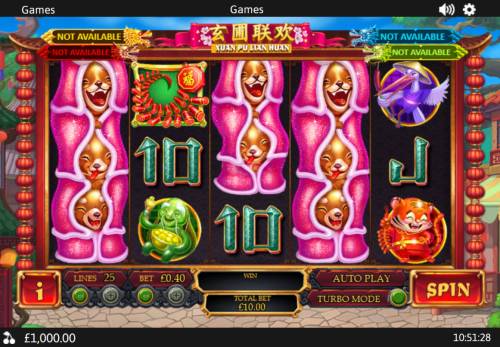 Xuan Pu Lian Huan  Big Bonus Slots Main Game Board