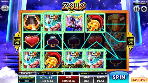 Zeus Big Bonus Slots Multiple winning paylines